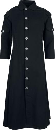 Gothicana by EMP Herren schwarzer langer Mantel mit Metallaccessoires XL von Gothicana by EMP