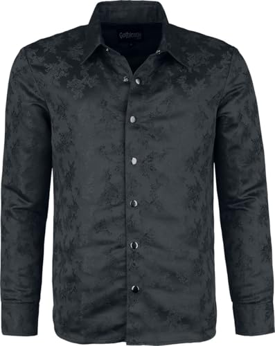 Gothicana by EMP Herren schwarzes Langarmhemd mit Allover Rosen Muster L Gothicana by EMP Herren schwarzes Langarmhemd mit Allover Rosen Muster L von Gothicana by EMP