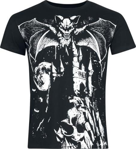 Gothicana by EMP Herren schwarzes T-Shirt mit großem Frontprint XXL von Gothicana by EMP