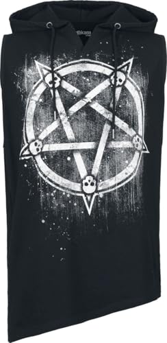 Gothicana by EMP Herren schwarzes Tank-Top mit Kapuze und Gothic-Motiven M von Gothicana by EMP