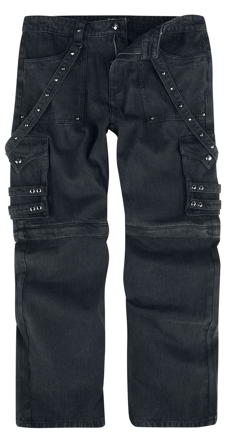 Gothicana by EMP Jeans - Jetarel - W32L32 bis W34L34 - für Männer - Größe W32L32 - schwarz von Gothicana by EMP