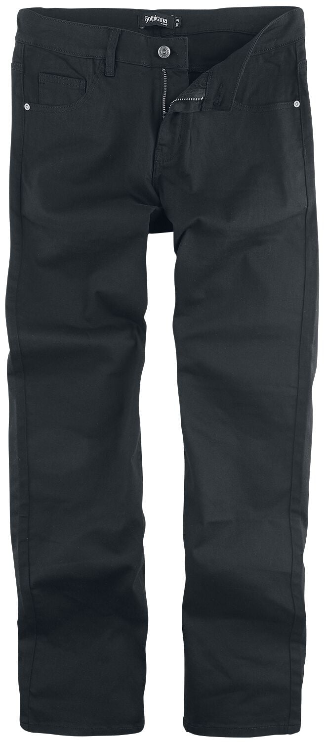 Gothicana by EMP Jeans - Pete - Schwarze Jeans - W30L32 bis W40L34 - für Männer - Größe W30L32 - schwarz von Gothicana by EMP