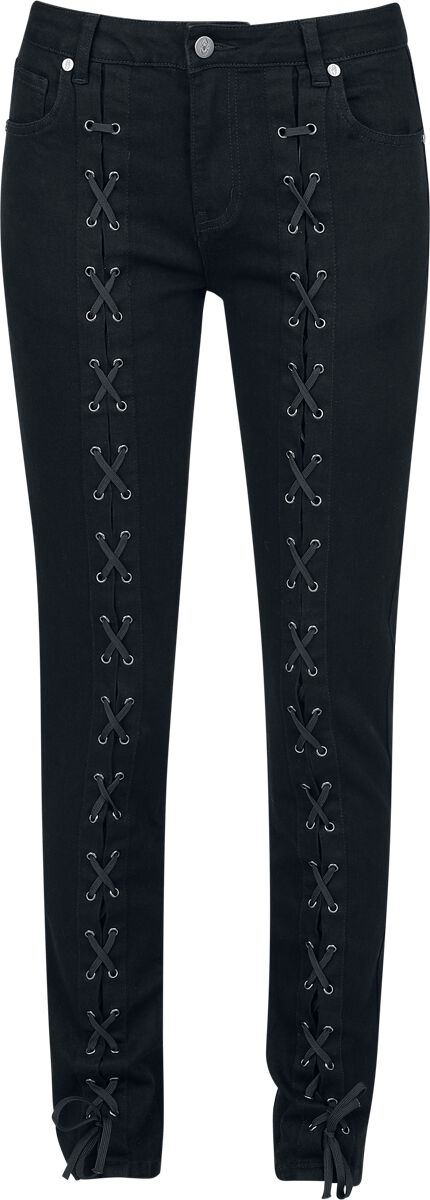 Gothicana by EMP Jeans - W27L30 bis W34L32 - für Damen - Größe W29L32 - schwarz von Gothicana by EMP