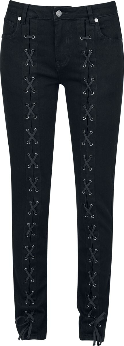 Gothicana by EMP Jeans - Bound To Darkness - W27L32 bis W33L32 - für Damen - Größe W32L32 - schwarz von Gothicana by EMP