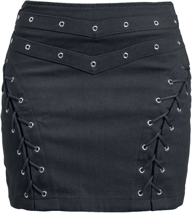 Gothicana by EMP Kurzer Rock - Kurzer Rock mit Schnürungen - S bis XL - für Damen - Größe XL - schwarz Gothicana by EMP Kurzer Rock - Kurzer Rock mit Schnürungen - S bis XL - für Damen - Größe XL - schwarz von Gothicana by EMP