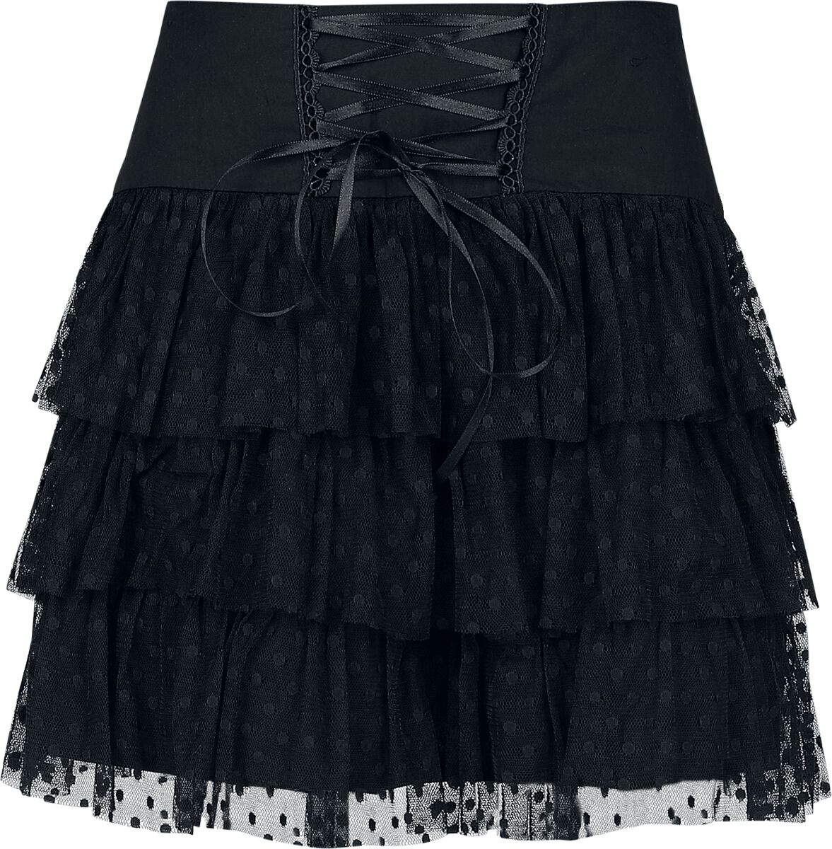 Gothicana by EMP Kurzer Rock - S bis XXL - für Damen - Größe XXL - schwarz Gothicana by EMP Kurzer Rock - S bis XXL - für Damen - Größe XXL - schwarz von Gothicana by EMP