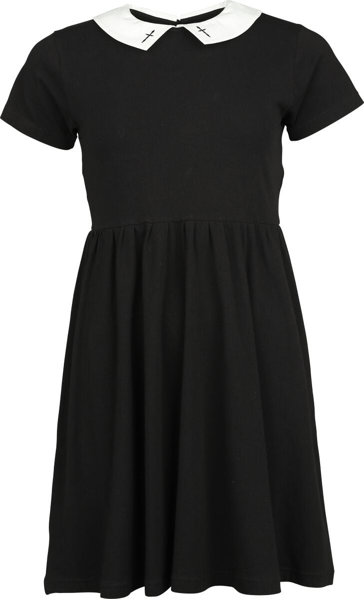 Gothicana by EMP Kurzes Kleid - Dress with Cross embroidery - S bis XXL - für Damen - Größe XXL - schwarz von Gothicana by EMP