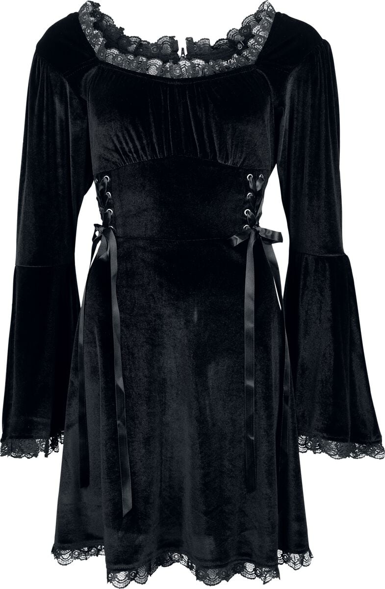 Gothicana by EMP Kurzes Kleid - The Witching Hour - S bis XXL - für Damen - Größe L - schwarz von Gothicana by EMP