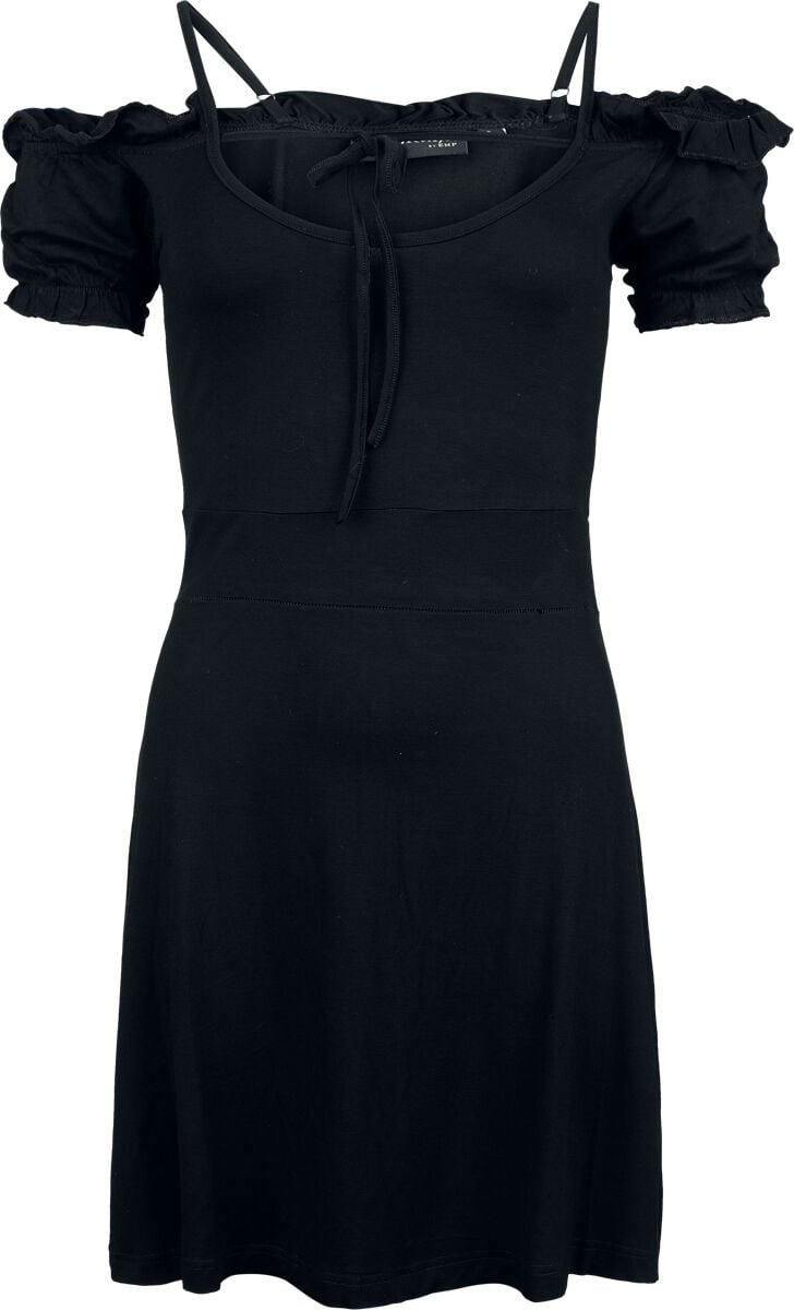 Gothicana by EMP Ladies Off Shoulder Dress Kurzes Kleid schwarz in L von Gothicana by EMP