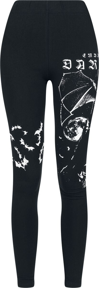 Gothicana by EMP Leggings - Leggings With Alloverprint - S bis XXL - für Damen - Größe S - schwarz von Gothicana by EMP