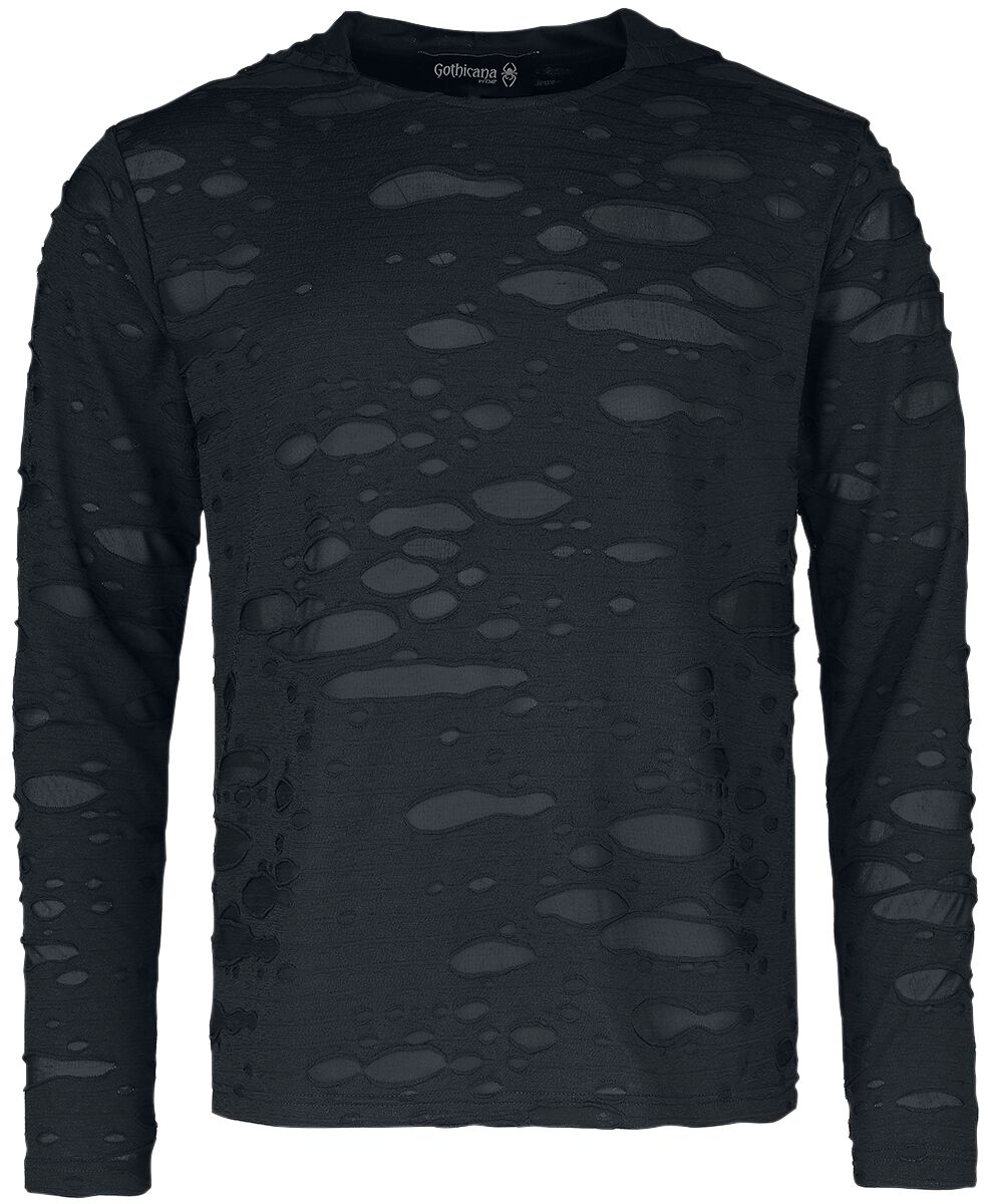 Gothicana by EMP Longsleeve Double Layer Mesh Langarmshirt schwarz in 4XL Gothicana by EMP Longsleeve Double Layer Mesh Langarmshirt schwarz in 4XL von Gothicana by EMP