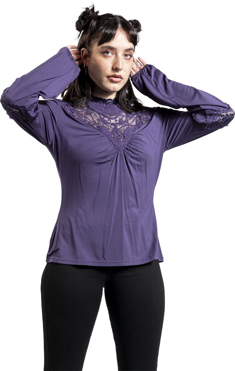 Gothicana by EMP Mystical Woods Langarmshirt lila in L von Gothicana by EMP