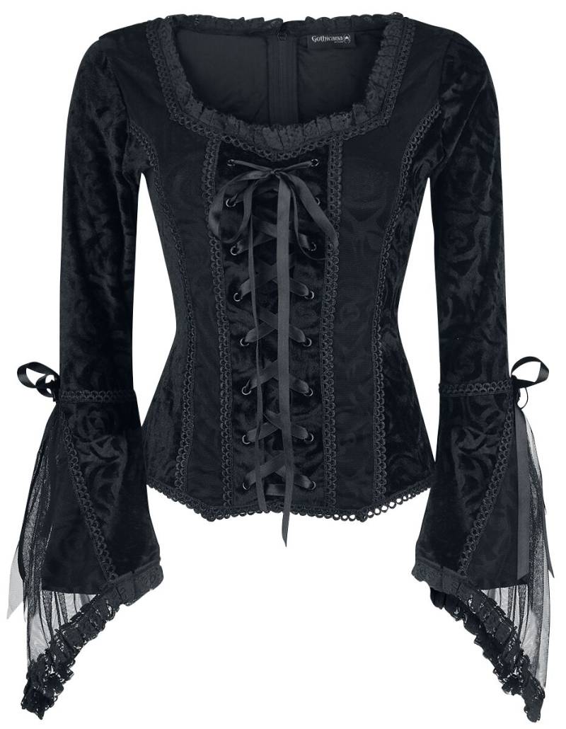 Gothicana by EMP Rosemary Langarmshirt schwarz in L von Gothicana by EMP