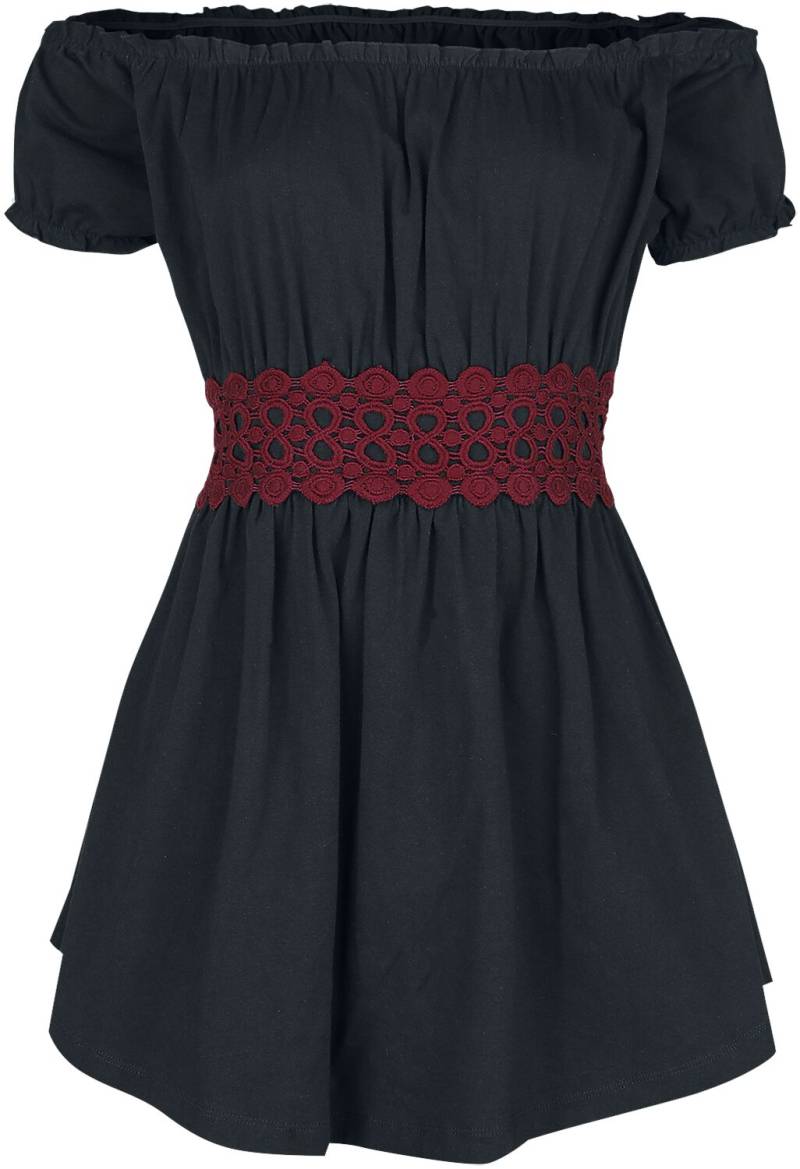 Gothicana by EMP Schulterfreies T-Shirt mit Spitze Gothicana T-Shirt schwarz in 5XL von Gothicana by EMP