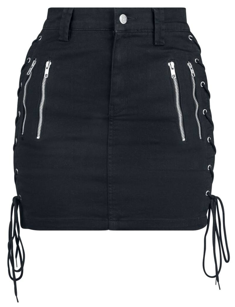 Gothicana by EMP Short Skirt With Decorative Lacing Kurzer Rock schwarz in S von Gothicana by EMP