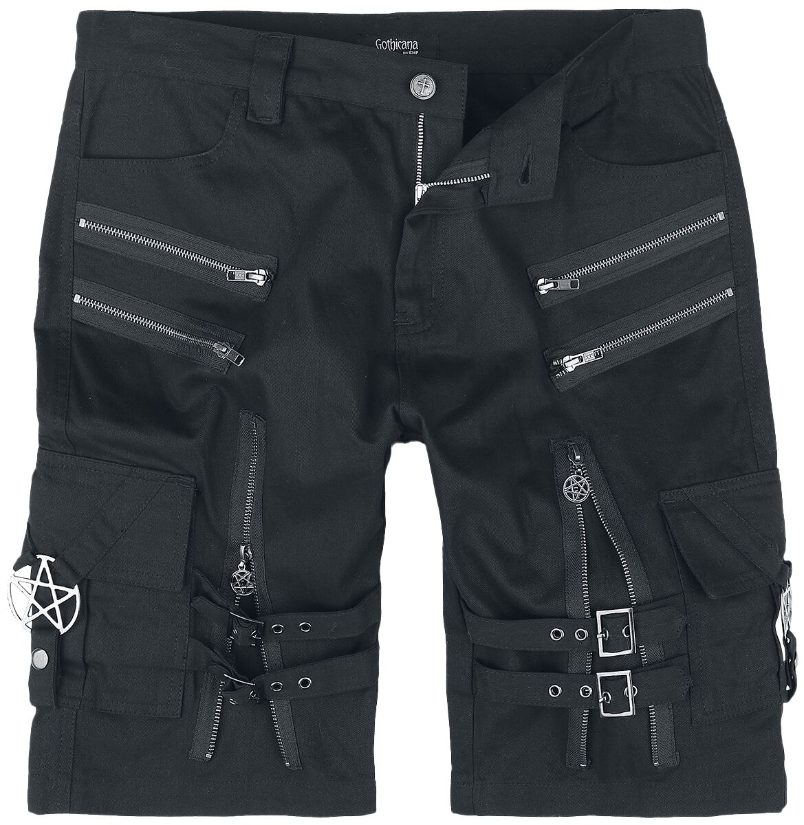Gothicana by EMP Shorts with straps, buckles and zipper Short schwarz in L von Gothicana by EMP