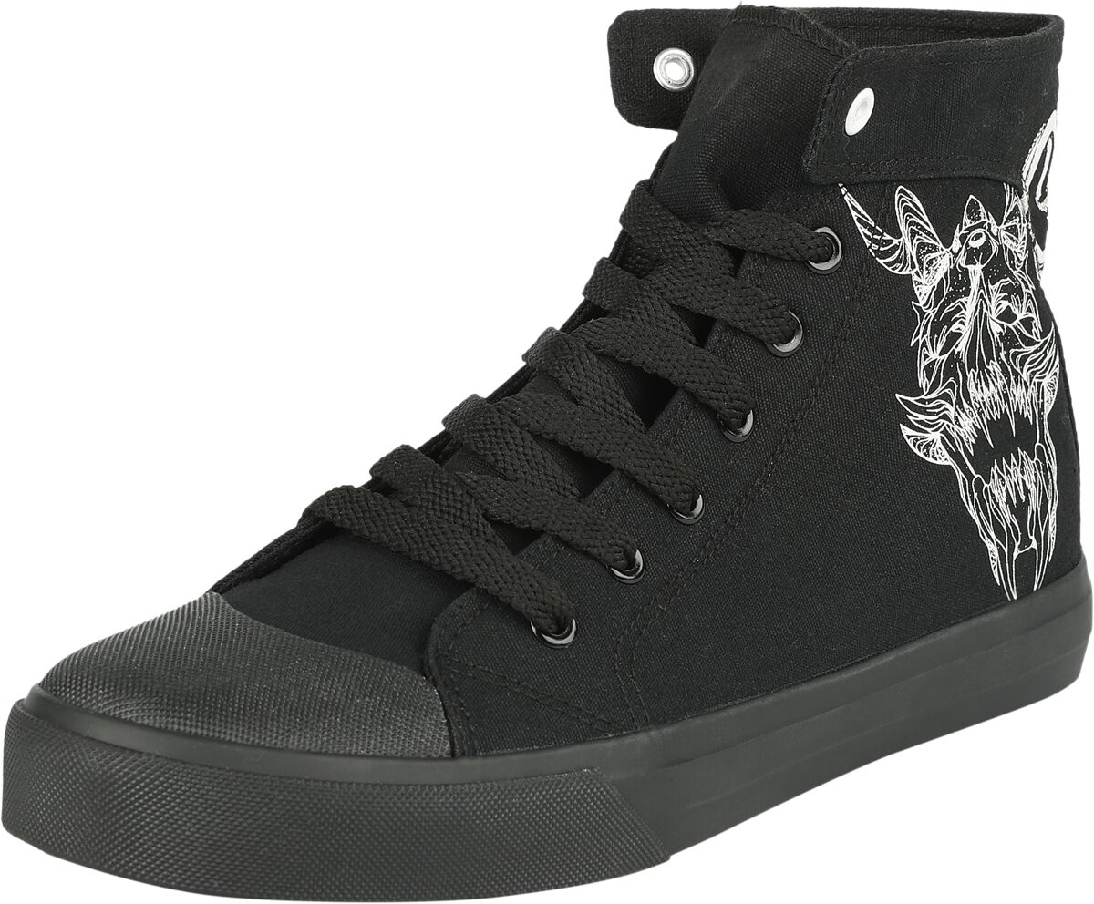 Gothicana by EMP Sneaker high - Sneaker with Devil and Snake Print - EU37 bis EU46 - Größe EU37 - schwarz von Gothicana by EMP