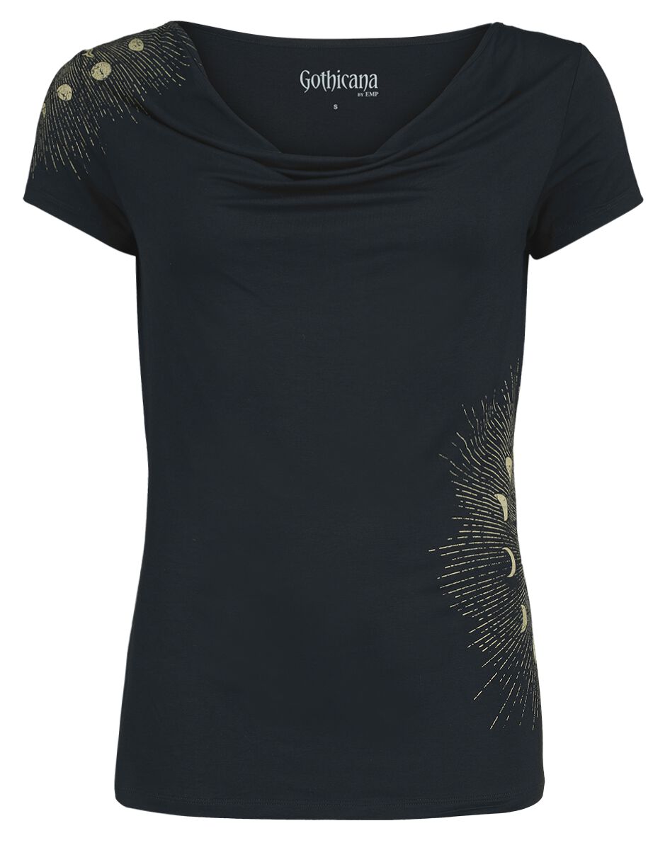 Gothicana by EMP Star, Moon and Sun T-Shirt T-Shirt schwarz in XXL von Gothicana by EMP