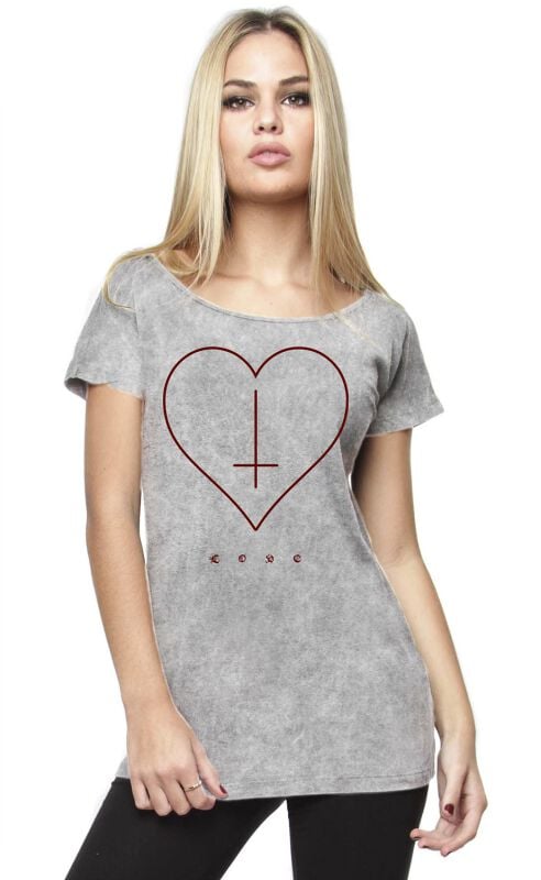 Gothicana by EMP T-Shirt - S bis XXL - für Damen - Größe L - grau von Gothicana by EMP