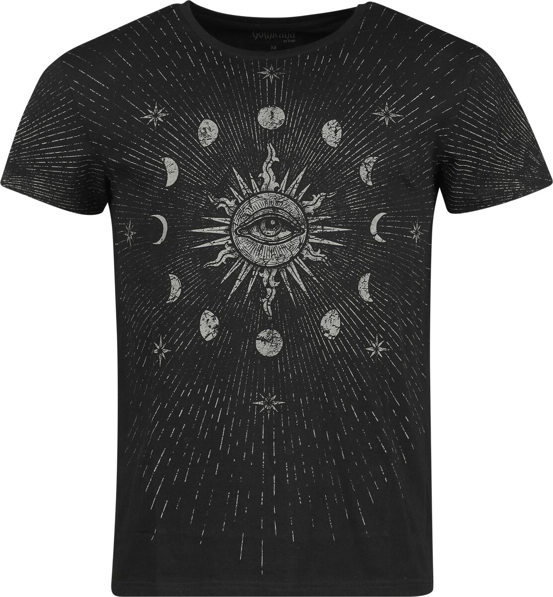 Gothicana by EMP T-Shirt - T-Shirt with Moon Phases and Sun - S bis XXL - für Männer - Größe M - schwarz von Gothicana by EMP