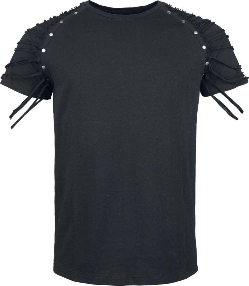 Gothicana by EMP T-Shirt with Distressed Shoulders T-Shirt schwarz in L von Gothicana by EMP