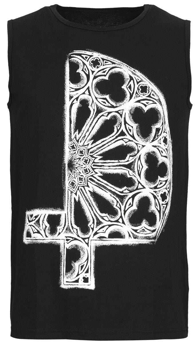 Gothicana by EMP - Gothic Tank-Top - Tank Top With Gothic Cross Frontprint - S bis XXL - für Männer - Größe L - schwarz von Gothicana by EMP