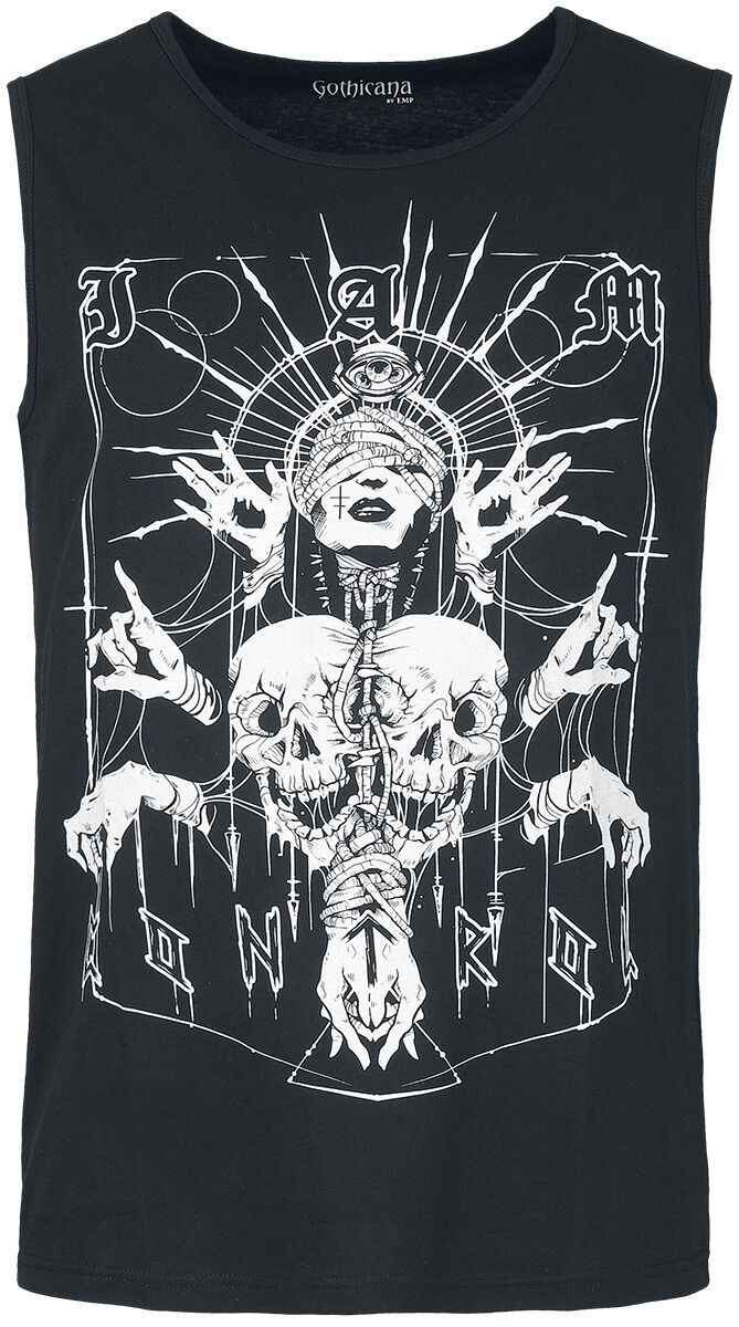 Gothicana by EMP Top mit okkultem Print Top schwarz in XXL von Gothicana by EMP