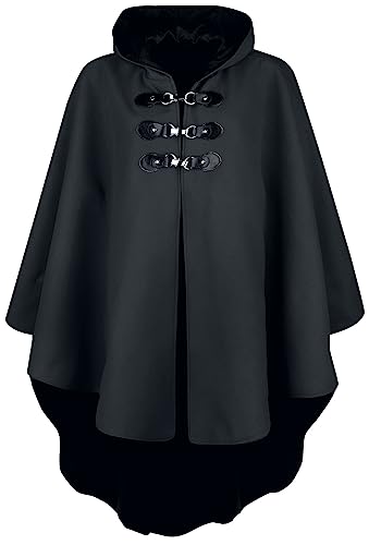 Gothicana by EMP schwarzes Cape mit Kapuze Frauen Cape schwarz L-2XL von Gothicana by EMP