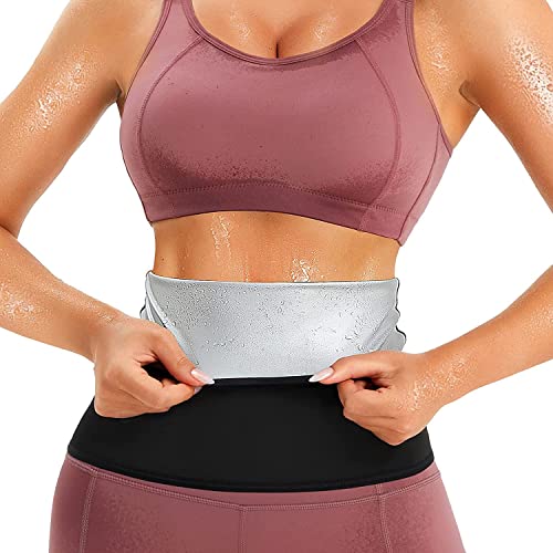 Gotoly Bauchweggürtel,Damen Fitness Gürtel, Sauna Taille Trimmer, Fettverbrennung Fitnessgürtel, Bauchweg Schwitzgürtel,Sweat Waist Trimmer zur Sport Fitness (L, Schwarz) von Gotoly