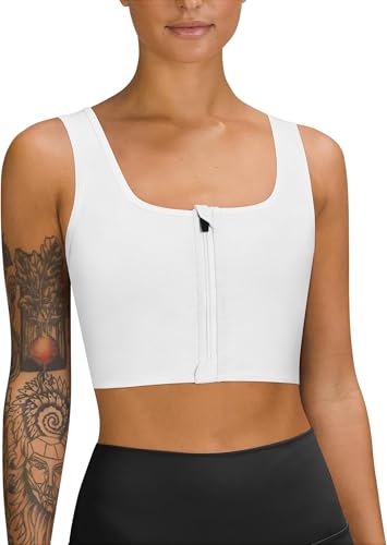 Gotoly Bustier Damen Chest Binder Transgender Tomboy FTM Trans Atmungsaktiv Brust Binder Vollbrust Korsett Top mit Reißverschluss von Gotoly