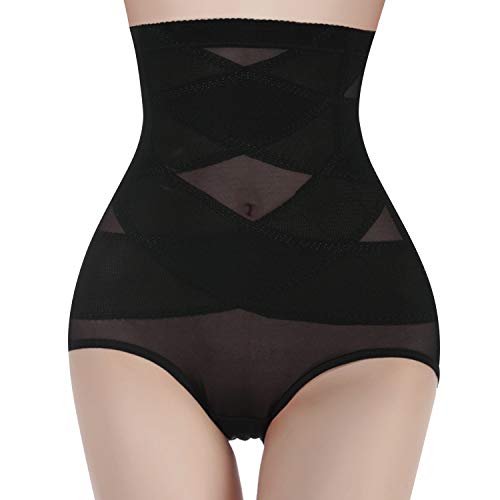 Gotoly Damen Butt Lifter Shapewear Hi-Waist Panty Double Tummy Control Knickers Taille Trainer Body Shaper, Schwarz , 42 von Gotoly