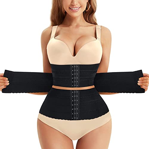 Gotoly Korsett Damen Waist Trainer Cincher Korsage Tailenmieder Bauchweg Taillenformer Body Shaper Corsage Bauchweggürtel (Schwarz, XL) von Gotoly