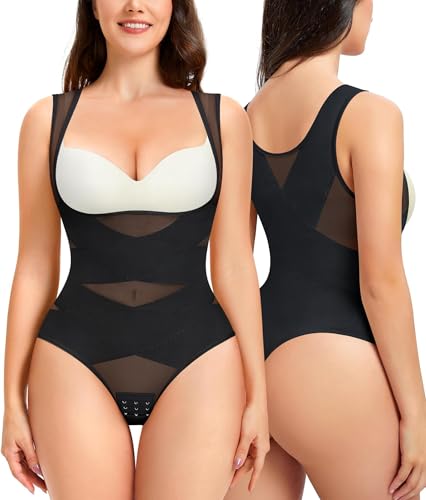 Gotoly Shapewear Damen Bauchweg Bodysuit Stark Formend Body Shaper Shaping Miederbody Nahtlose Bodys Taillenmieder Sculpting Bodysuit von Gotoly