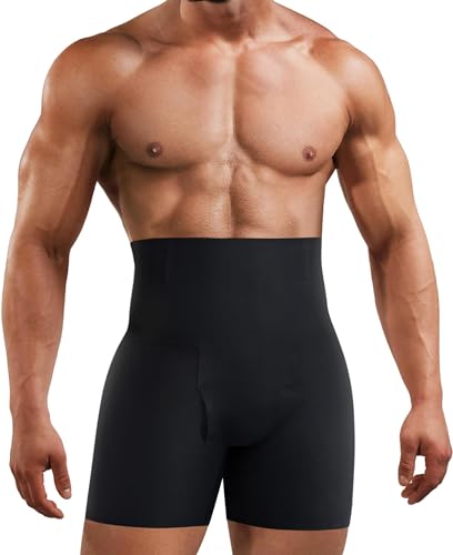 Gotoly Shapewear Herren Boxershorts Bauchweg Unterhose Hohe Taille Kompressionsshorts Figurformende Unterwäsche Unterhosen Männer Bauchkontrolle Body Shaper von Gotoly