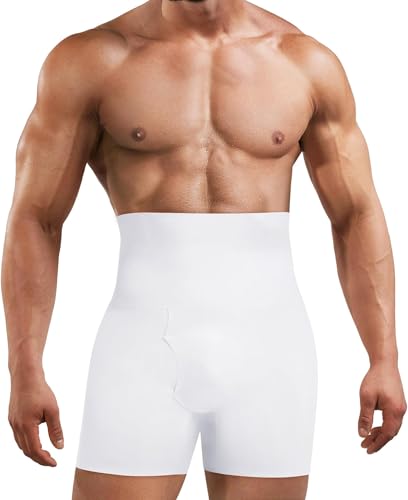 Gotoly Shapewear Herren Boxershorts Bauchweg Unterhose Hohe Taille Kompressionsshorts Figurformende Unterwäsche Unterhosen Männer Bauchkontrolle Body Shaper von Gotoly
