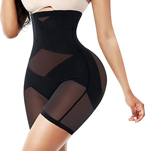 Gotoly Shapewear für Frauen Bauchkontrolle Höschen Hohe Taille Butt Lifter Shorts Nahtlos Shaping Boyshorts Schlankheits Slip Oberschenkel Slimmer Body Shaper, Schwarz , 36 von Gotoly