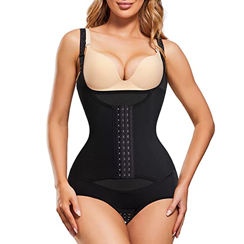 Gotoly Taillentrainer Bodysuit Shapewear für Frauen Feste Bauchkontrolle Shaping Bodysuits Fajas Colombianas Ganzkörperformer Butt Lifter Schlankheits Offene Brust Korsett mit verstellbaren Trägern, von Gotoly