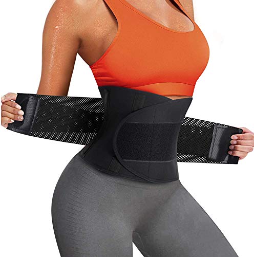 Gotoly Unterbrust Korsett Damen Waist Trainer Sport Neoprene Sauna Corset Figur Bauchweg Figurformend Taillenformer Mit Klettverschluss Für Gewichtsverlust (Schwarz, 2XL) von Gotoly