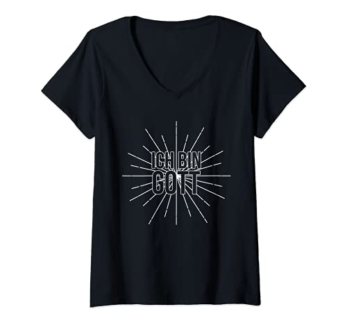 Damen Ich bin Gott T-Shirt mit V-Ausschnitt Damen Ich bin Gott T-Shirt mit V-Ausschnitt von Gott Kollektion