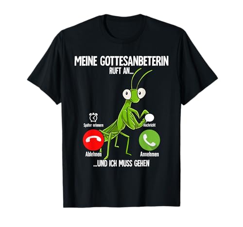 Gottesanbeterin Geschenk Damen T-Shirt Schwarz Small Klassisch Kurzarm Frühling Gottesanbeterin Geschenk Damen T-Shirt Schwarz Small Klassisch Kurzarm Frühling von Gottesanbeterin Geschenk