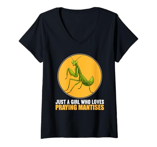 Damen Gottesanbeterinnen Gottesanbeterin T-Shirt mit V-Ausschnitt Damen Gottesanbeterinnen Gottesanbeterin T-Shirt mit V-Ausschnitt von Gottesanbeterinnen Gottesanbeterin Tier Shop