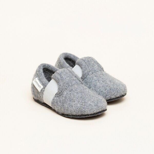 Gottstein Alpine Runner Kinder-Hausschuh aus 100% Schurwolle - Filzhausschuh für Kinder mit Gummizug & Rutschfester Sohle - Perfekt für Kindergarten & Kita von Gottstein