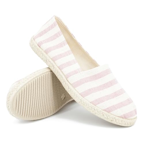 Gottstein Camping Duo Linen Espadrille aus GRS zertifizierten Leinen Rose, 41 von Gottstein