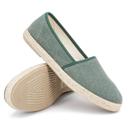Gottstein Camping Linen Uni V für Damen | Espadrille aus nachhaltiger Leinen Oceangreen, 39 von Gottstein