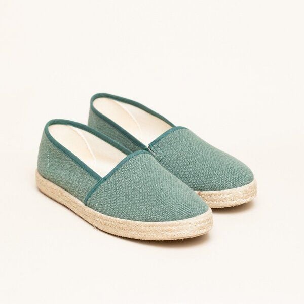 Gottstein Camping Linen-Espadrille aus GRS zertifizierten Leinen für Damen - Nachhaltiger Sommerschuh mit Gummisohle von Gottstein