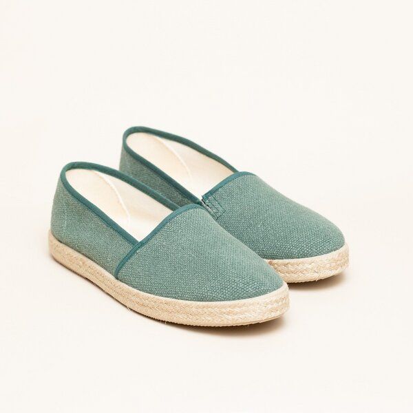 Gottstein Camping Linen-Espadrille aus GRS zertifizierten Leinen für Damen - Nachhaltiger Sommerschuh mit Gummisohle von Gottstein