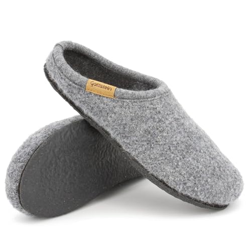 Gottstein Filz-Hausschuh ALP-COMFORT-FE - Damen & Herren Pantoffel aus 100% Schurwolle Graumele, 46 von Gottstein