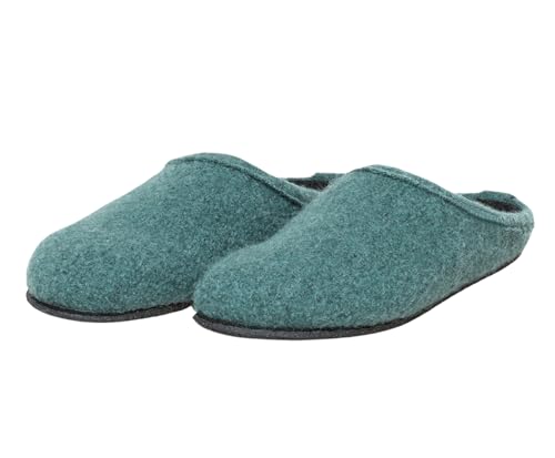 Gottstein Filz-Hausschuh ALP-Comfort-FE - Damen & Herren Pantoffel aus Reiner Schurwolle mit Kork Einlegesohle Bluegreenmele | 37 von Gottstein