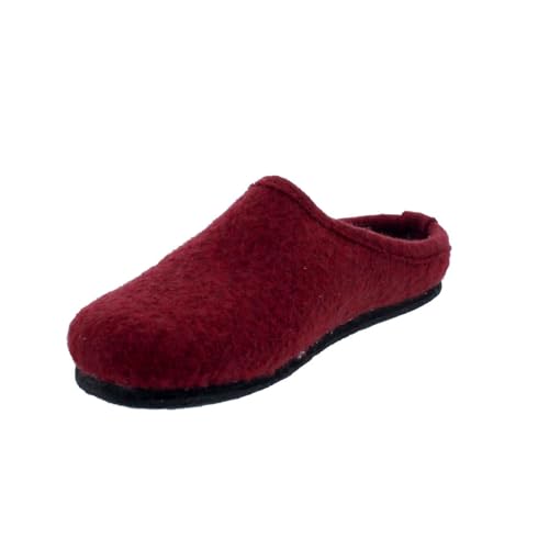 Gottstein Filz-Hausschuh ALP-COMFORT-FE - Damen & Herren Pantoffel aus reiner Schurwolle mit Kork Einlegesohle Red | 37 von Gottstein