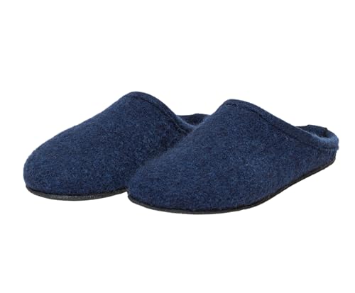 Gottstein Filz-Hausschuh Alpine Light - Damen & Herren Pantoffel aus Reiner Schurwolle mit Rutschfester Latexsohle Ink Blue | 38 von Gottstein